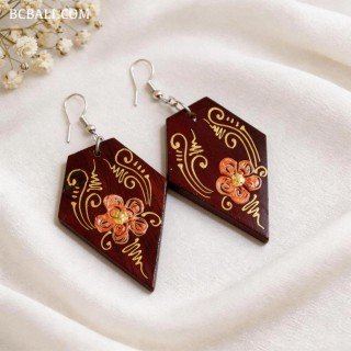 New Collection Painting Wood Earrings Premium Design